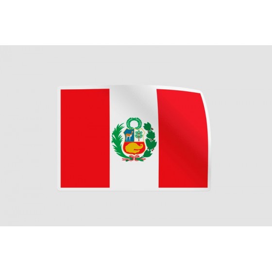 Peru Flag Style 152 Sticker