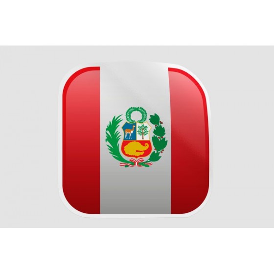 Peru Flag Style 153 Sticker