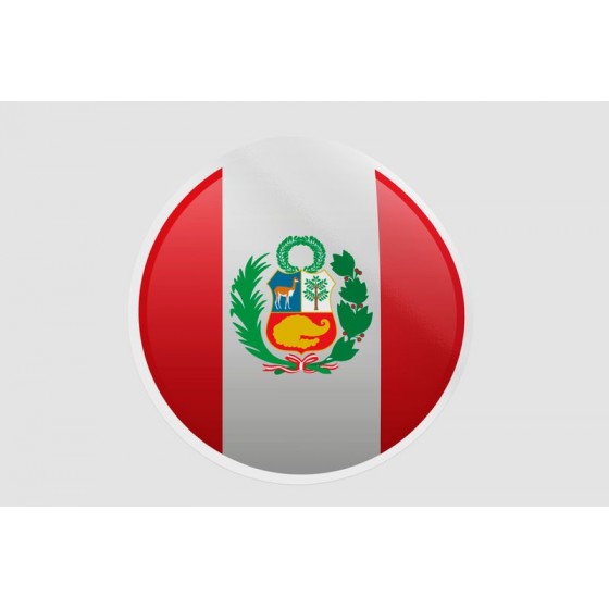 Peru Flag Style 154 Sticker