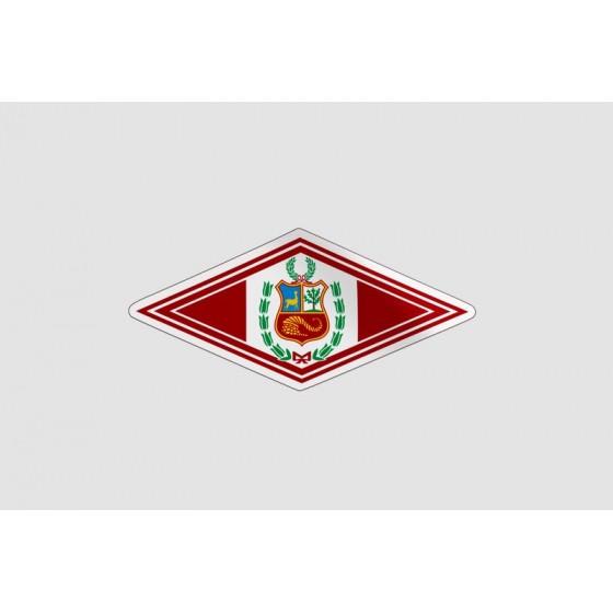Peru Flag Style 16 Sticker