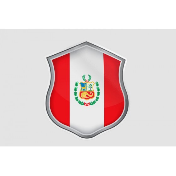 Peru Flag Style 160 Sticker