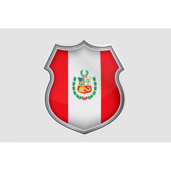 Peru Flag Style 161 Sticker