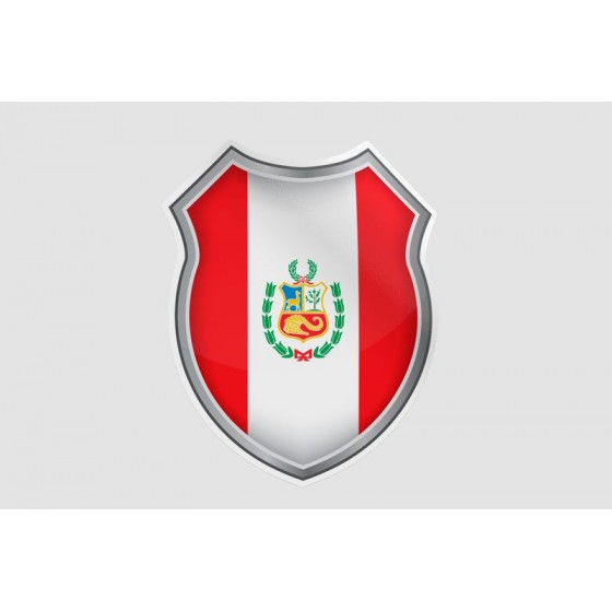 Peru Flag Style 164 Sticker