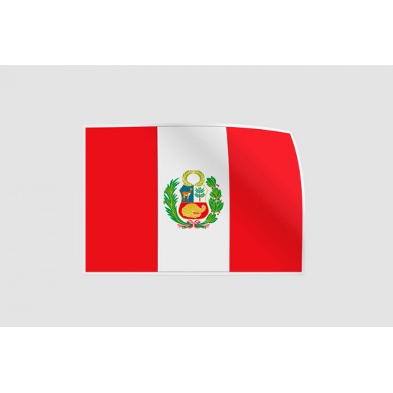 Peru Flag Style 168 Sticker