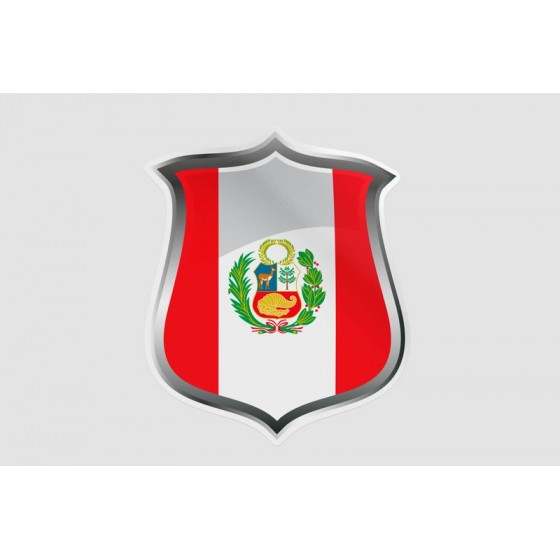 Peru Flag Style 170 Sticker