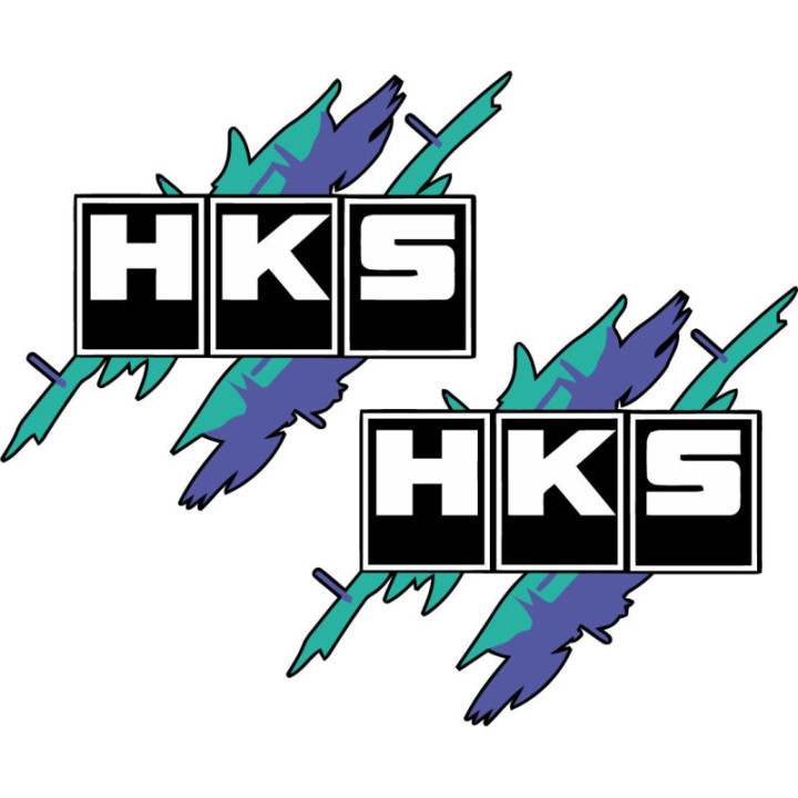 HKS Style 3 Stickers – JDM Turbo Performance Decals (2-Pack)