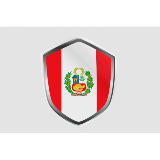 Peru Flag Style 171 Sticker