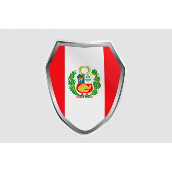 Peru Flag Style 172 Sticker