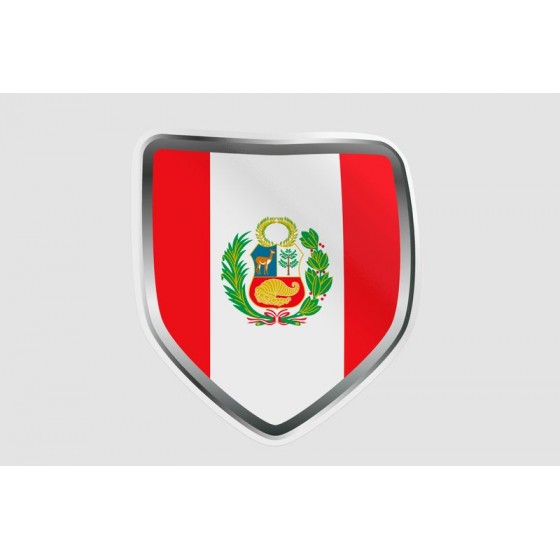 Peru Flag Style 173 Sticker