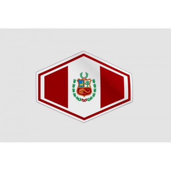Peru Flag Style 18 Sticker