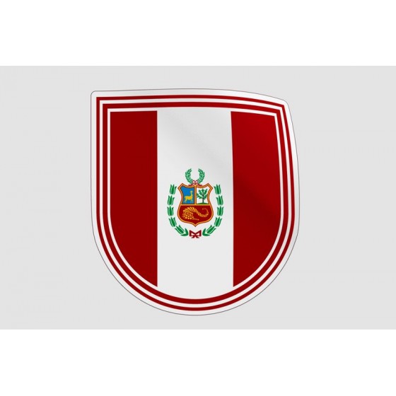Peru Flag Style 20 Sticker