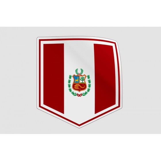 Peru Flag Style 21 Sticker