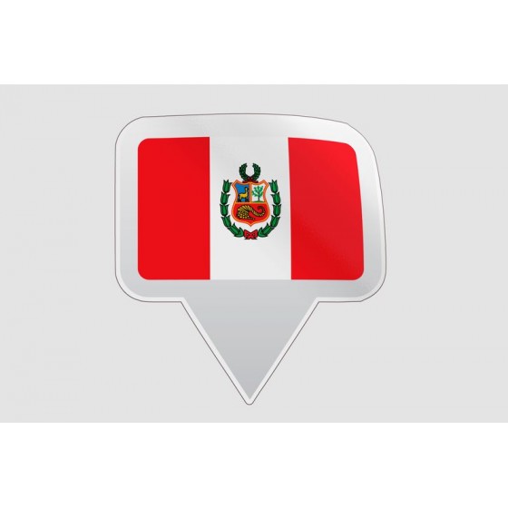 Peru Flag Style 24 Sticker