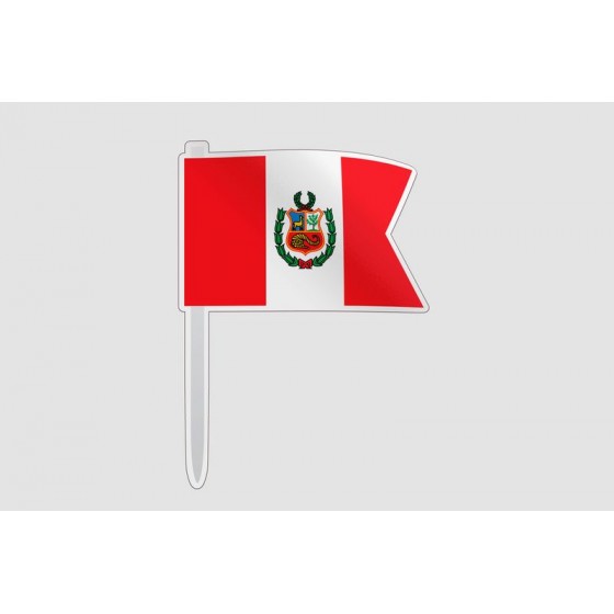 Peru Flag Style 25 Sticker