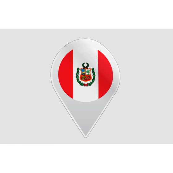 Peru Flag Style 26 Sticker