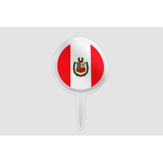 Peru Flag Style 27 Sticker