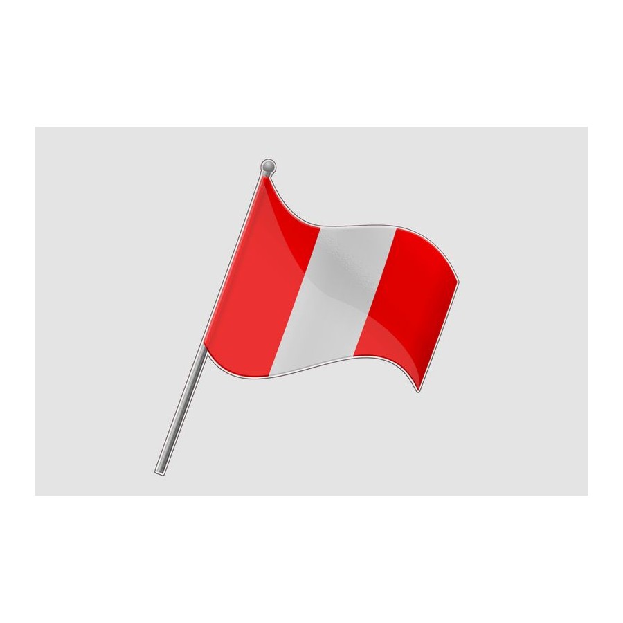 Peru Flag Style 28 Sticker - DecalsHouse