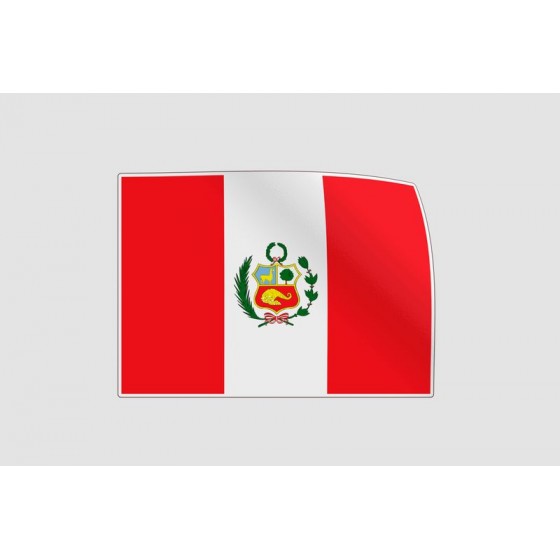 Peru Flag Style 29 Sticker