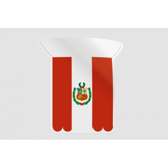 Peru Flag Style 30 Sticker