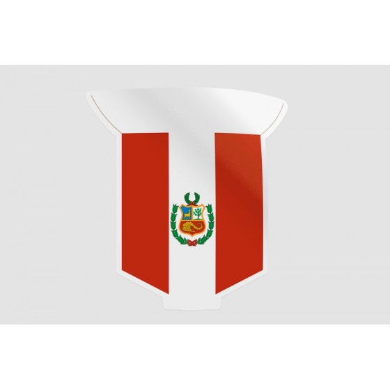 Peru Flag Style 32 Sticker