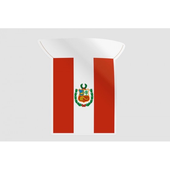 Peru Flag Style 33 Sticker