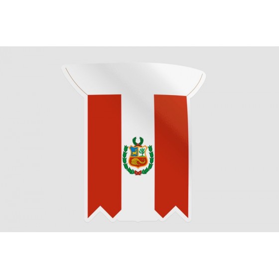 Peru Flag Style 34 Sticker