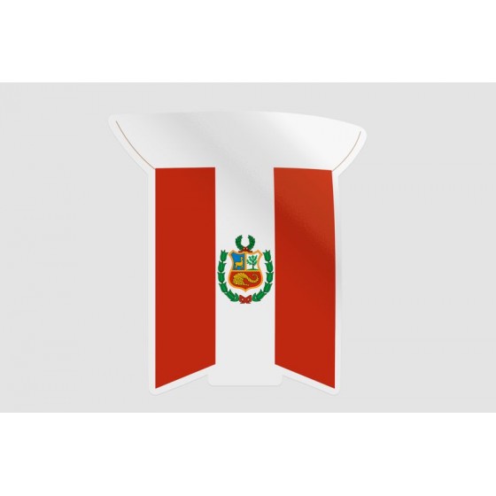 Peru Flag Style 35 Sticker