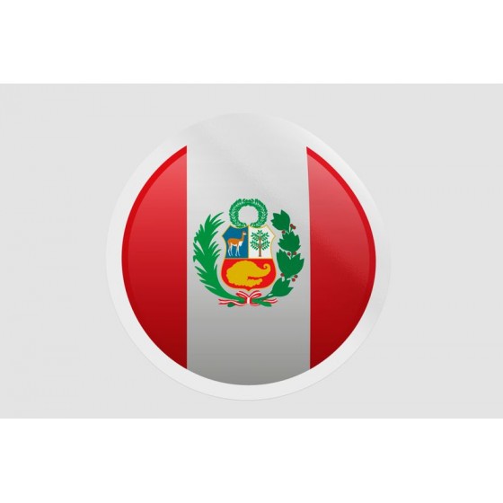 Peru Flag Style 36 Sticker