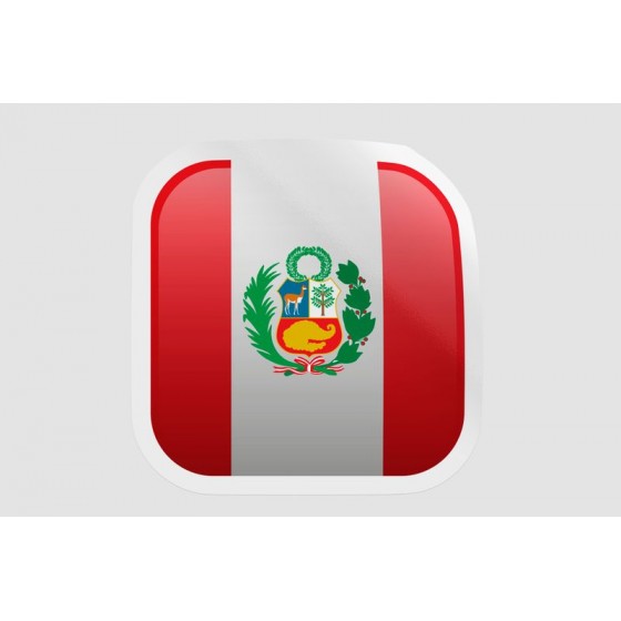 Peru Flag Style 38 Sticker