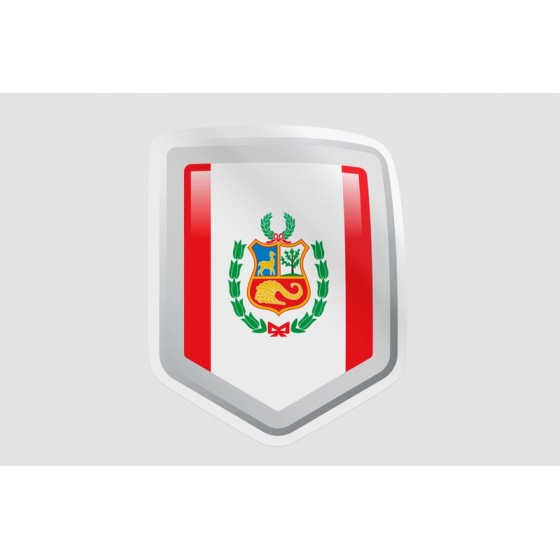 Peru Flag Style 45 Sticker