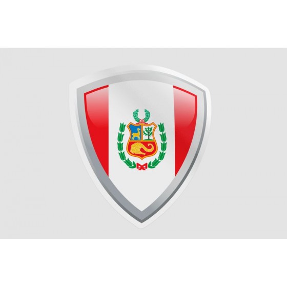 Peru Flag Style 47 Sticker