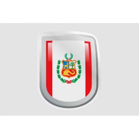 Peru Flag Style 48 Sticker