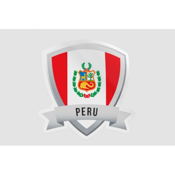 Peru Flag Style 50 Sticker