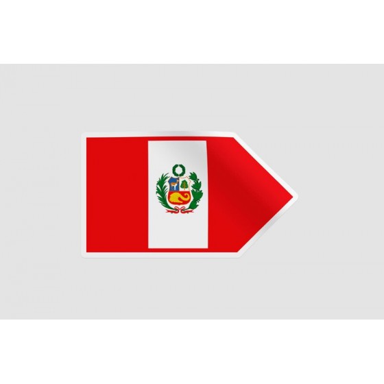 Peru Flag Style 53 Sticker