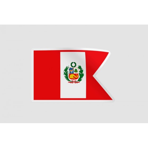 Peru Flag Style 54 Sticker