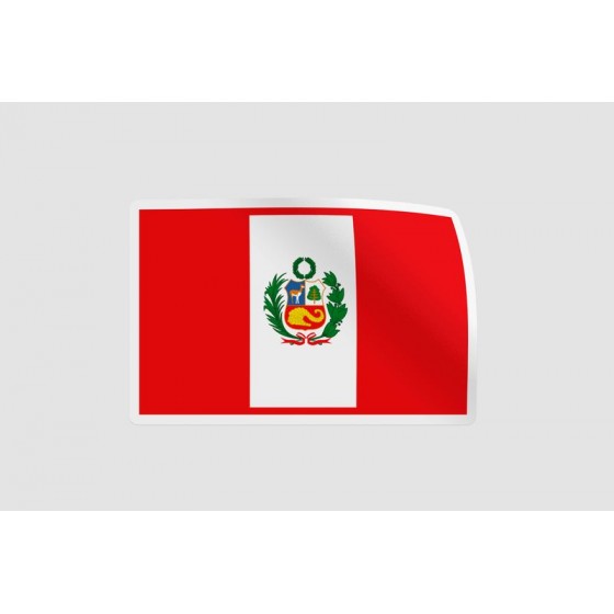 Peru Flag Style 56 Sticker