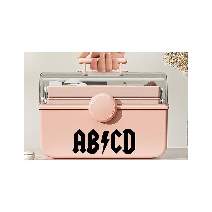 AB/CD Rock Parody Stickers – AC/DC Style Decals (2-Pack)