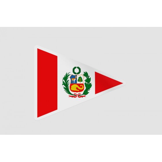 Peru Flag Style 60 Sticker