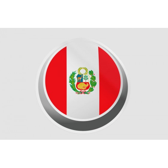 Peru Flag Style 61 Sticker