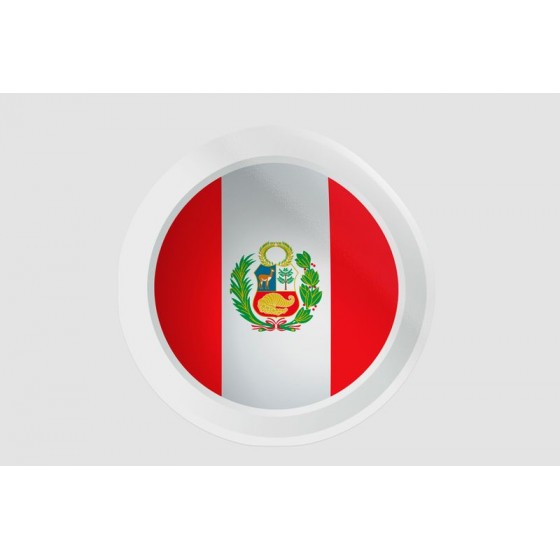 Peru Flag Style 62 Sticker