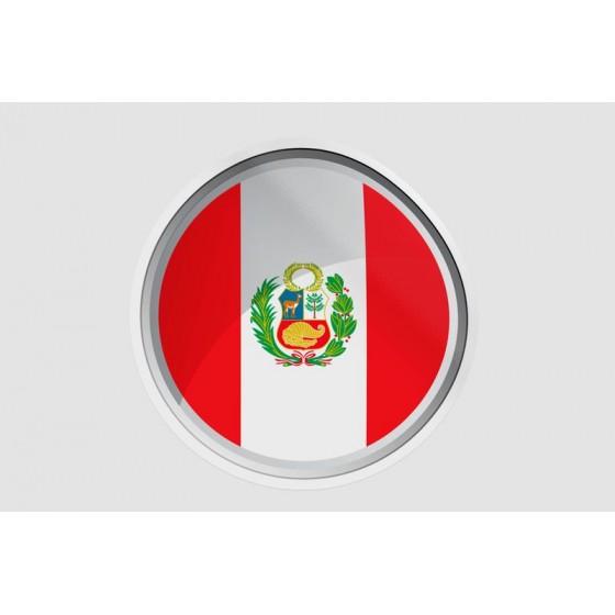 Peru Flag Style 63 Sticker