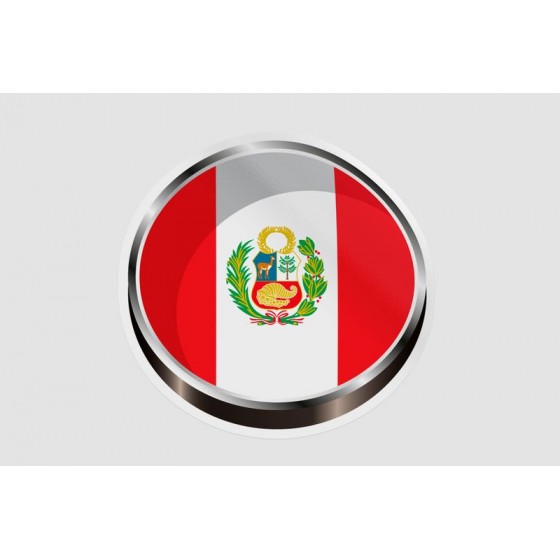 Peru Flag Style 65 Sticker