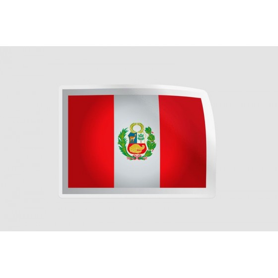 Peru Flag Style 66 Sticker