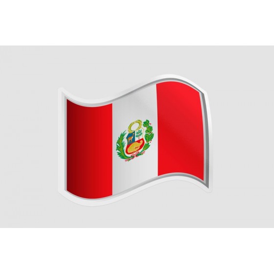 Peru Flag Style 69 Sticker