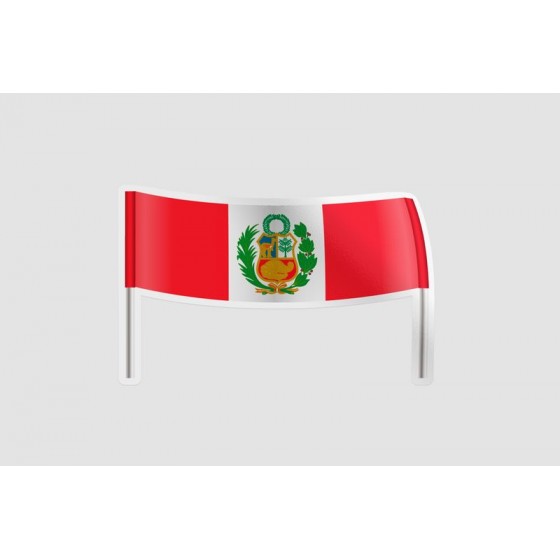 Peru Flag Style 70 Sticker