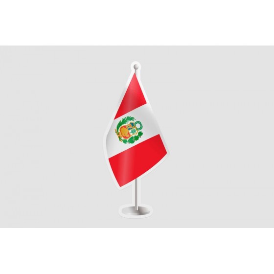 Peru Flag Style 71 Sticker