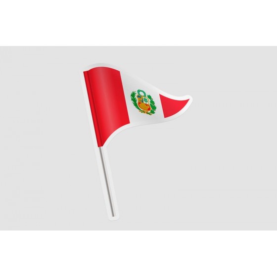 Peru Flag Style 72 Sticker