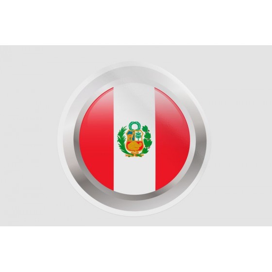Peru Flag Style 73 Sticker