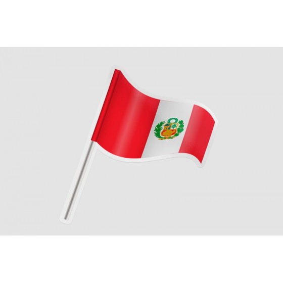 Peru Flag Style 78 Sticker
