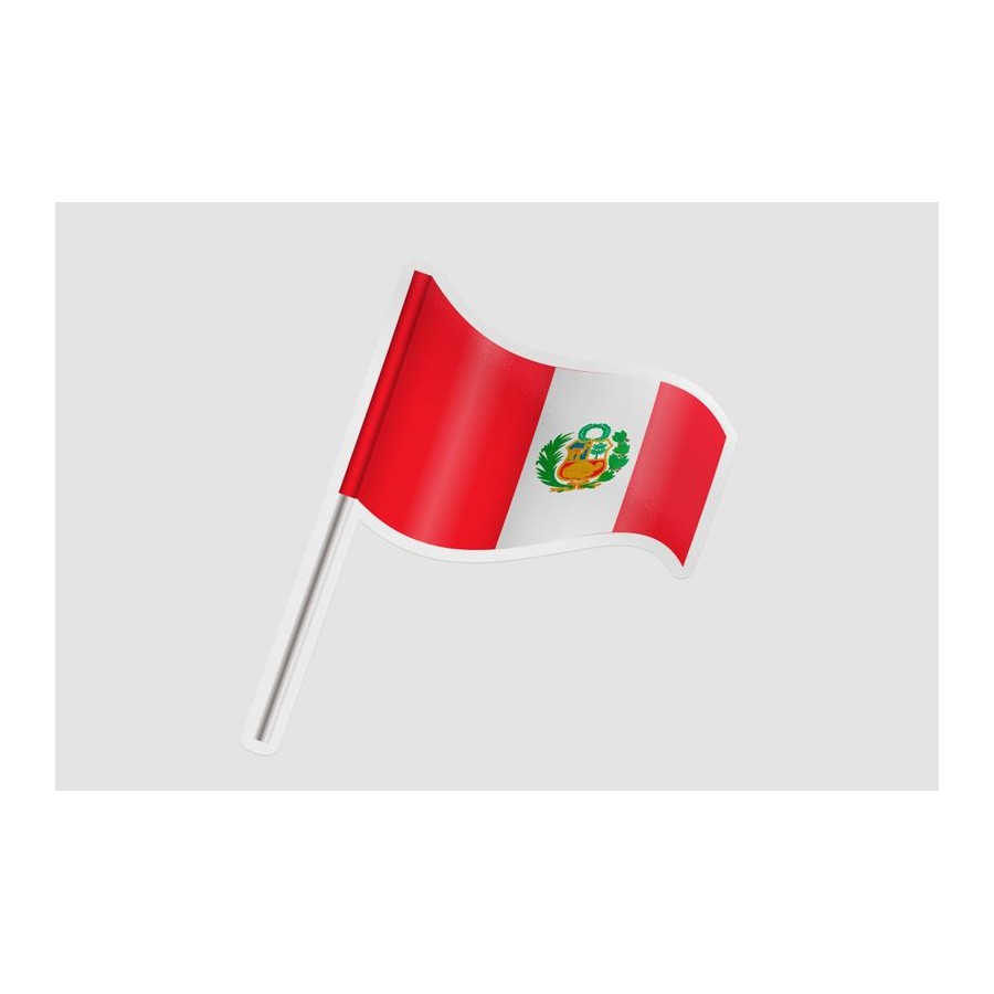 Peru Flag Style 78 Sticker - DecalsHouse